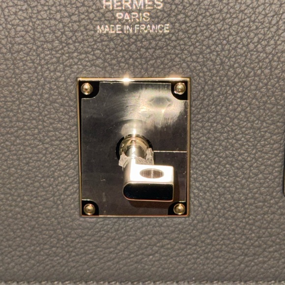 Elegant Hermes 2025 HAC 40 in Etain Togo on Palladium Hardware - Picture 9 of 14